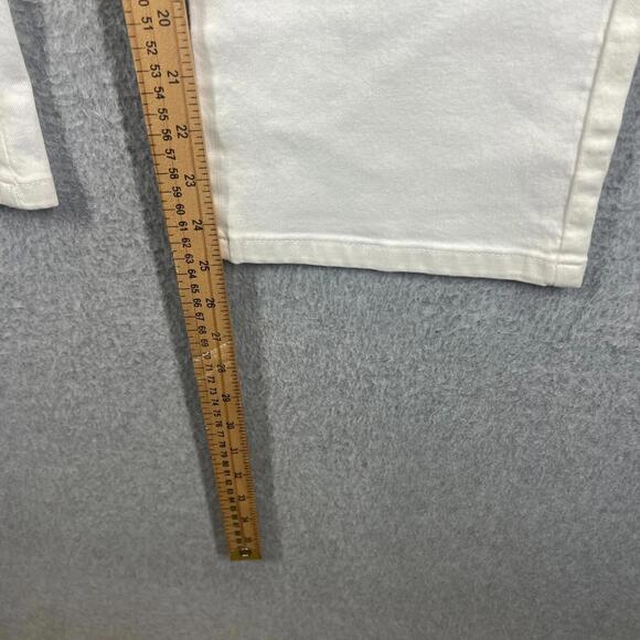 Eileen Fisher Women White Organic Cotton Stretch Bootcut Crop Jeans 12 NWT - Picture 8 of 10